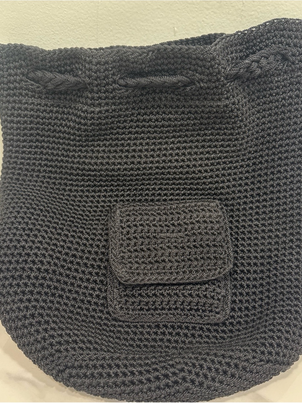 The Sak Black Crocheted Backpack